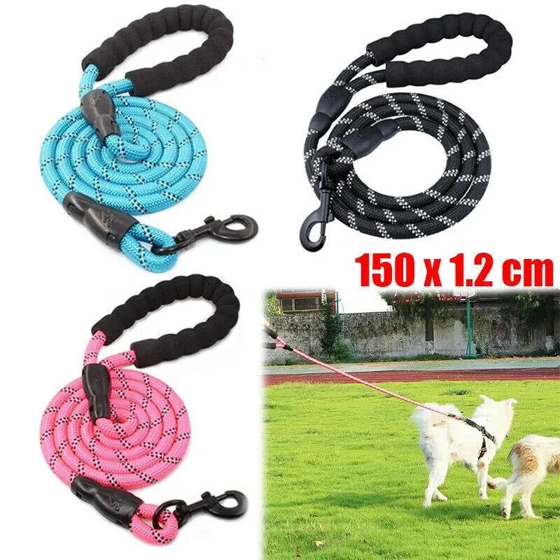 Nylon Training Dog Leash Heavy Duty Pet Products Strong Rope Recall Lead Leashes