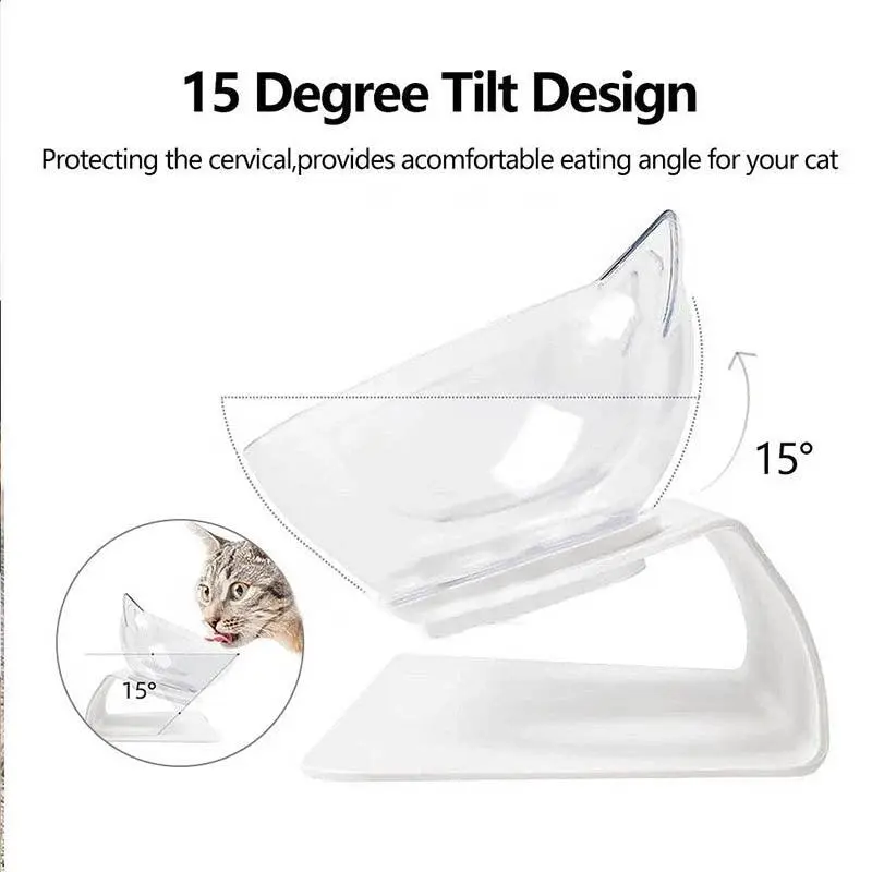 Double Cat Bowl Pet Bowls Stand Dog Elevated Feeder Food Water Raised Lifted Au