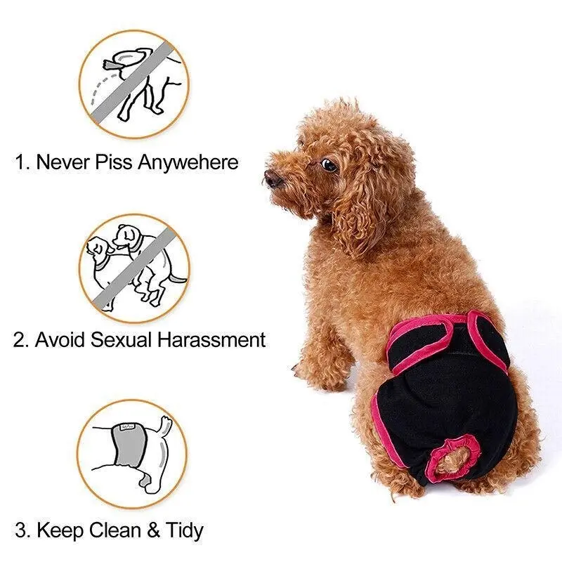 Xs-Xl Dog Pet Female Nappy Diapers Shorts Season Sanitary Pants Undiesunderpants