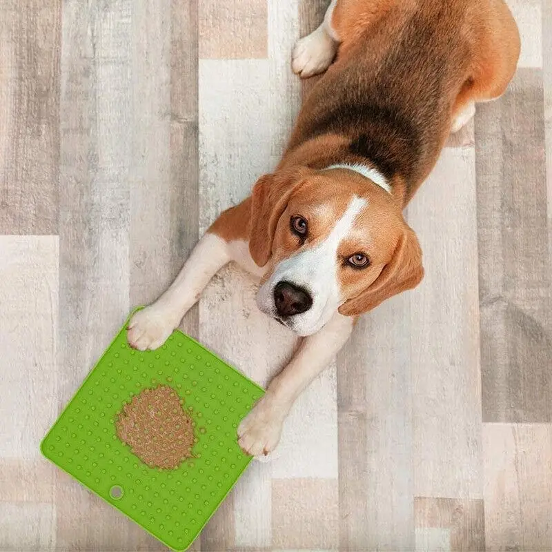 Dog Pet Lick Mat Pad Anti-Anxiety Toy Boredom Buster Treat Slow Feeder Au  Stock