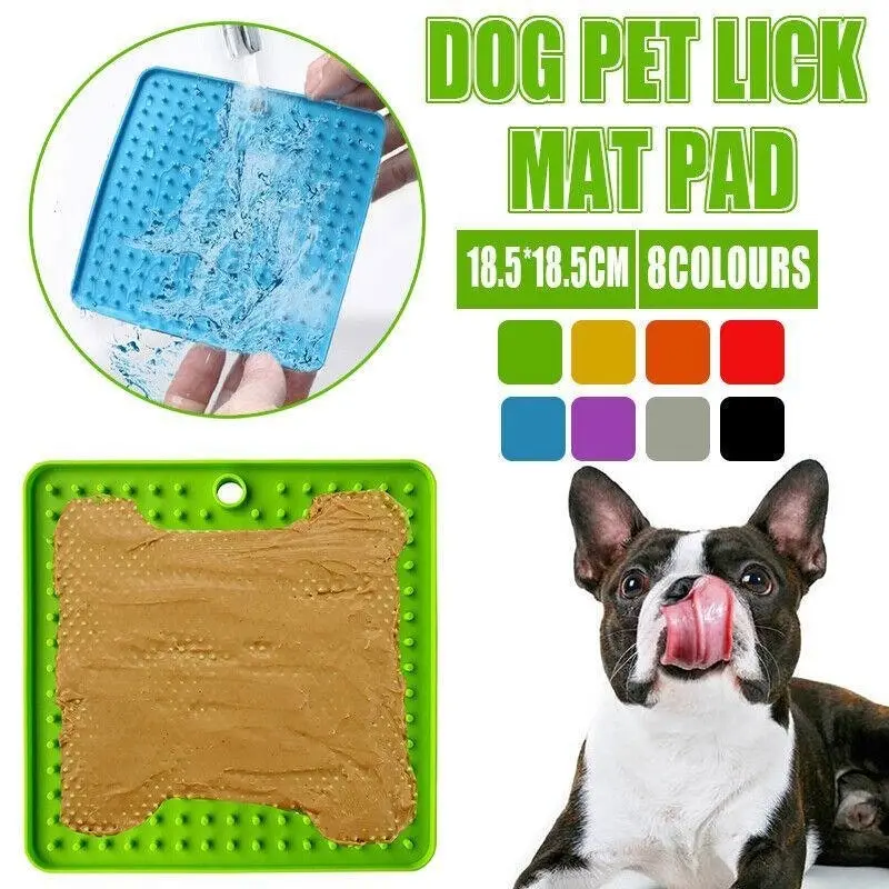 Dog Pet Lick Mat Pad Anti-Anxiety Toy Boredom Buster Treat Slow Feeder Au  Stock