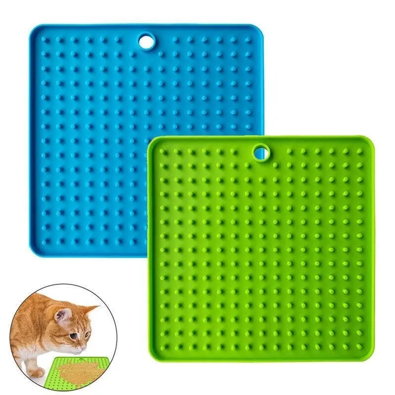 Dog Pet Lick Mat Pad Anti-Anxiety Toy Boredom Buster Treat Slow Feeder Au  Stock