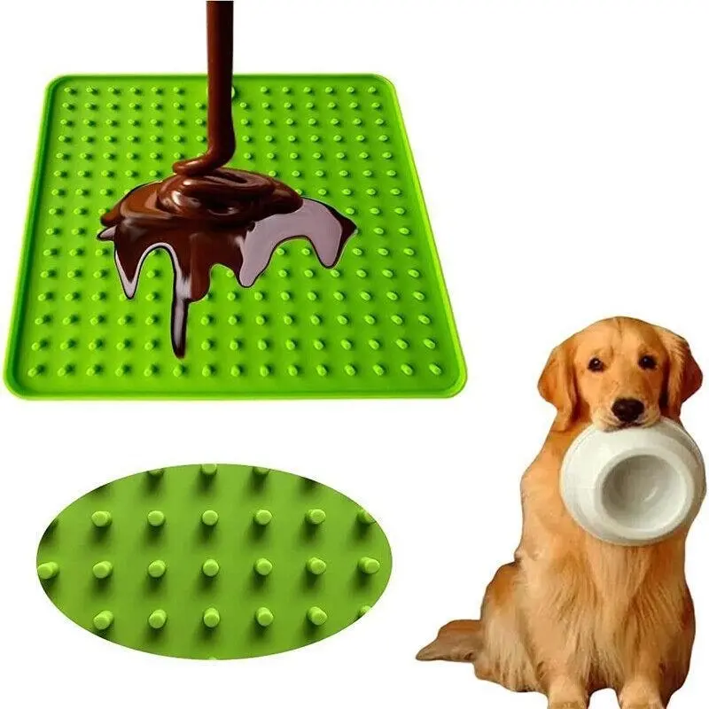 Dog Pet Lick Mat Pad Anti-Anxiety Toy Boredom Buster Treat Slow Feeder Au  Stock