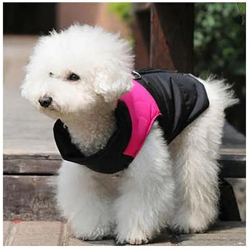 M Size Large Dog Jacket Padded Waterproof Pet Clothes Warm Windbreaker Vest Coat