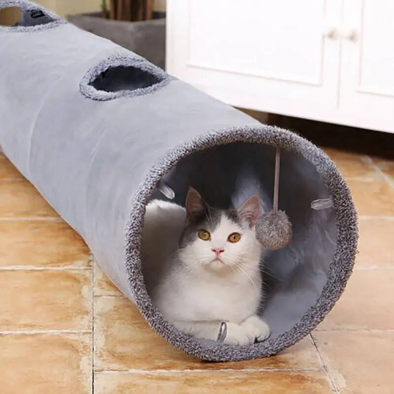 Pawz Road Cat Tunnel Pet Toys Play Hide Tube With Ball For Large Cat Dogs Rabbit