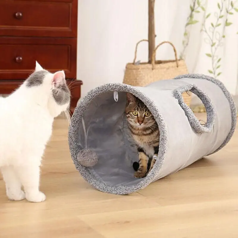 Pawz Road Cat Tunnel Pet Toys Play Hide Tube With Ball For Large Cat Dogs Rabbit