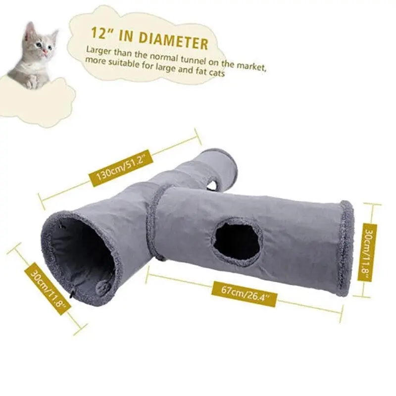 Pawz Road Cat Tunnel Pet Toys Play Hide Tube With Ball For Large Cat Dogs Rabbit