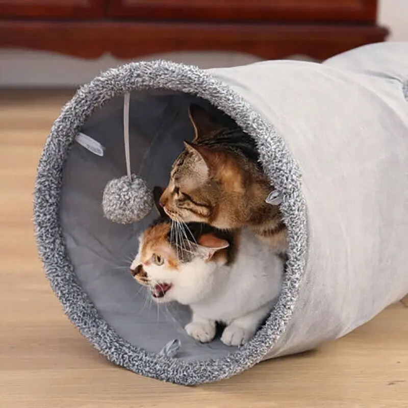 Pawz Road Cat Tunnel Pet Toys Play Hide Tube With Ball For Large Cat Dogs Rabbit