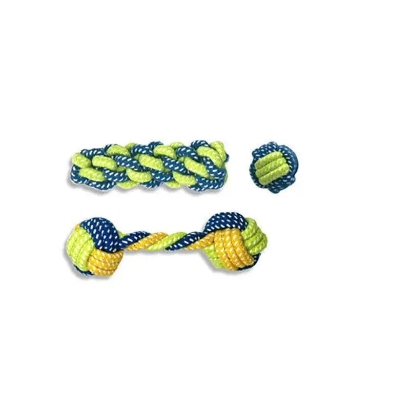 7Pcs Dog Rope Chew Toys Kit Tough Strong Knot Ball Pet Puppy Cotton Teething Toy