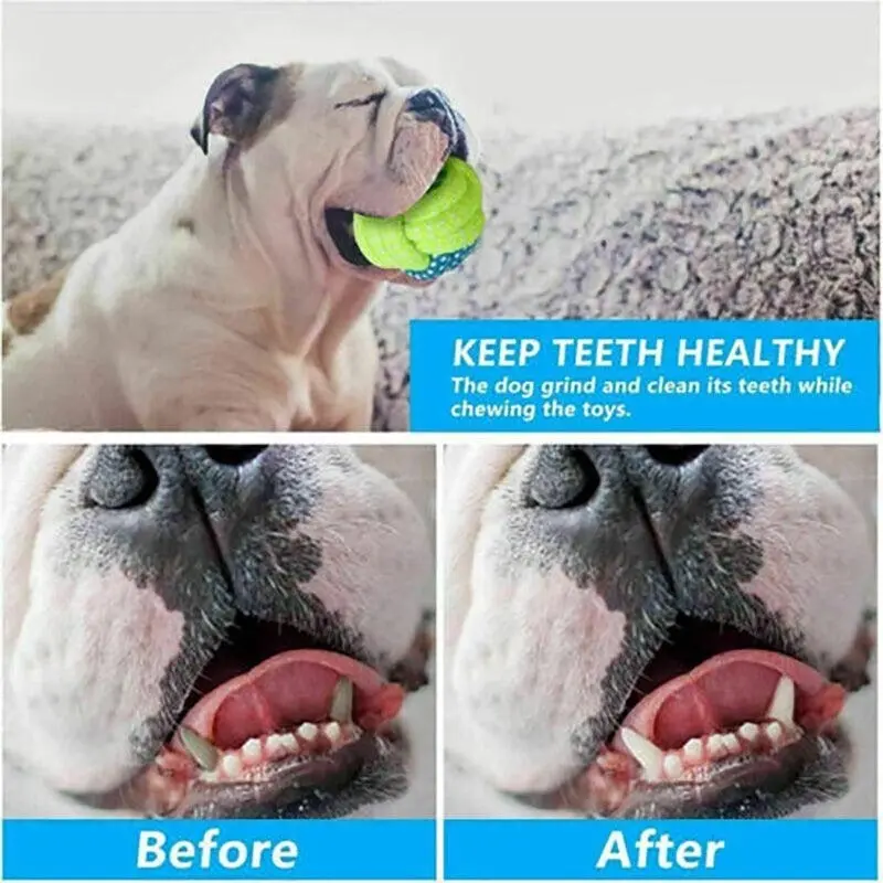 7Pcs Dog Rope Chew Toys Kit Tough Strong Knot Ball Pet Puppy Cotton Teething Toy