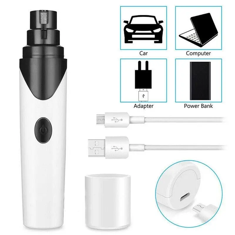 Pet Clippers Dog Cat Nail Claw Grooming Grinder Trimmer Electric Nail File 2022