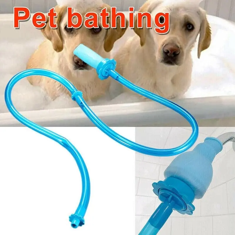 Pet Shower Connector Wash Hose Attachment Sprinkler Handheld Rinser Dogs Bathing