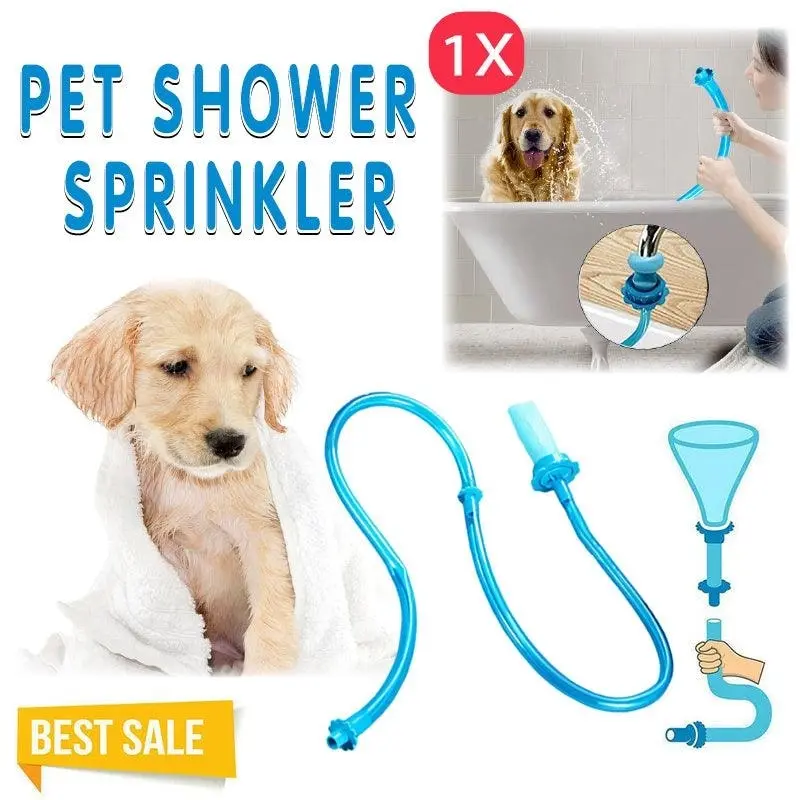 Pet Shower Connector Wash Hose Attachment Sprinkler Handheld Rinser Dogs Bathing