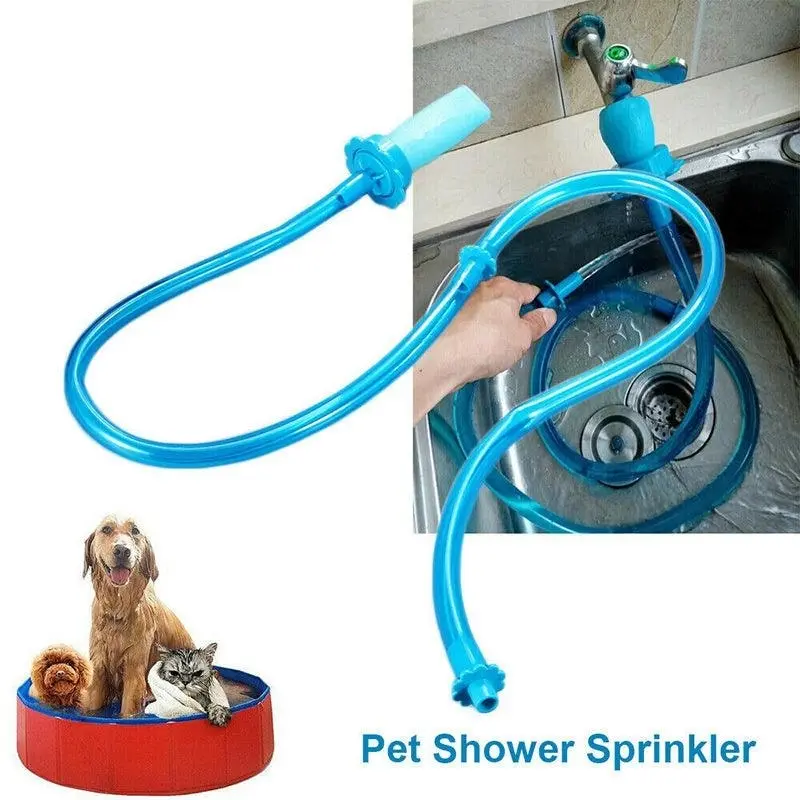 Pet Shower Connector Wash Hose Attachment Sprinkler Handheld Rinser Dogs Bathing