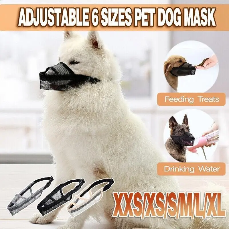 Adjustable XXS Size Pet Dog Mask Mouth Muzzle Anti Barking Bite Stop Chewing Mask