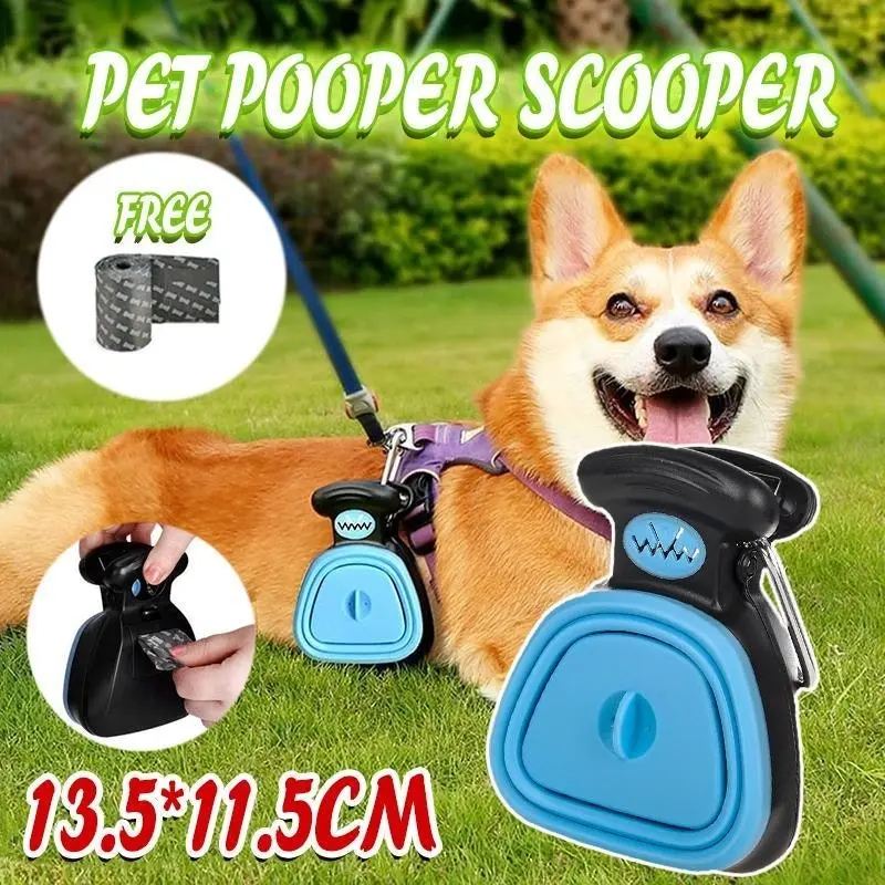 Pet Pooper Scooper Poop Scoop Dog Cat Waste Removal  Foldable Pick Up Cleaner