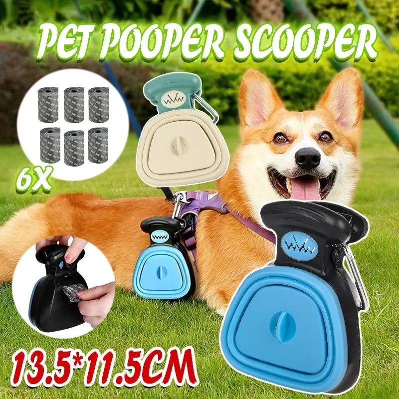 Pet Pooper Scooper Poop Scoop Dog Cat Waste Removal  Foldable Pick Up Cleaner