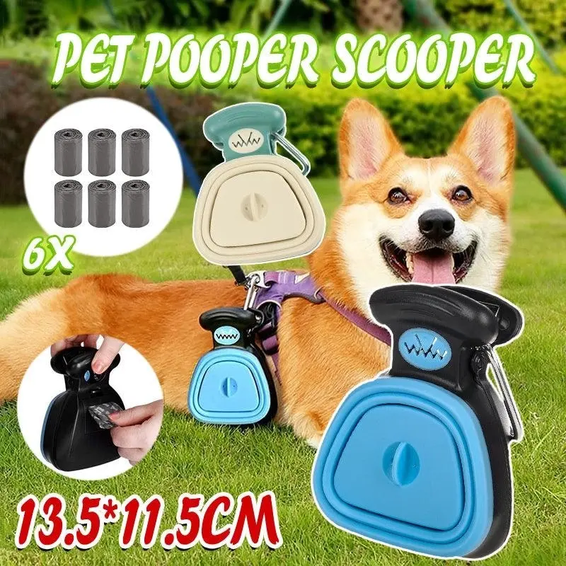 Pet Pooper Scooper Poop Scoop Dog Cat Waste Removal  Foldable Pick Up Cleaner