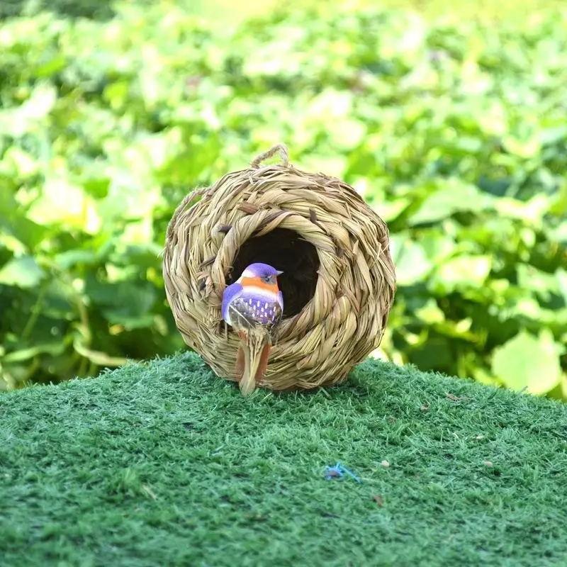 Qttie Bird Nest Breeding Box House Bed Cage Hut Cave Canary Finch Budgie Parrot