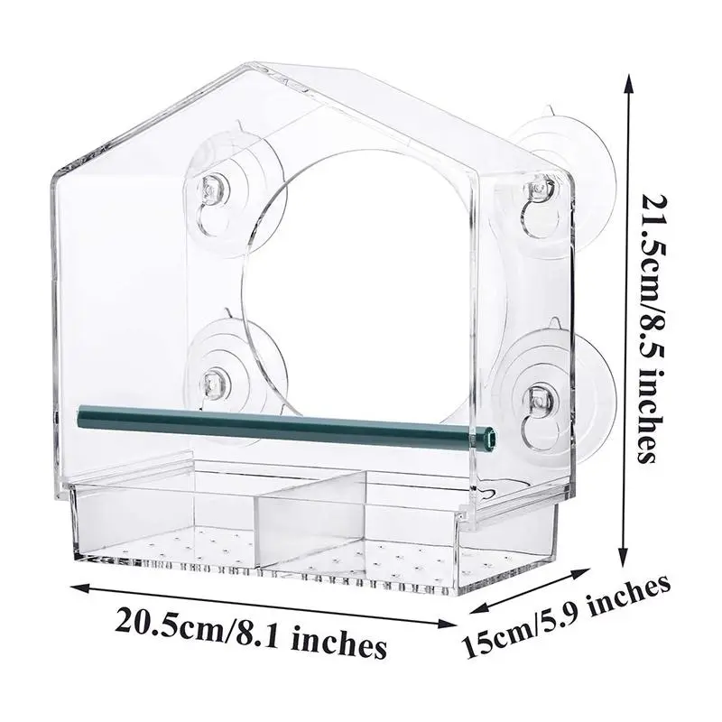 Large Window Bird Feeder Strong Suction Cups Superior Design Lifetime Guarantee