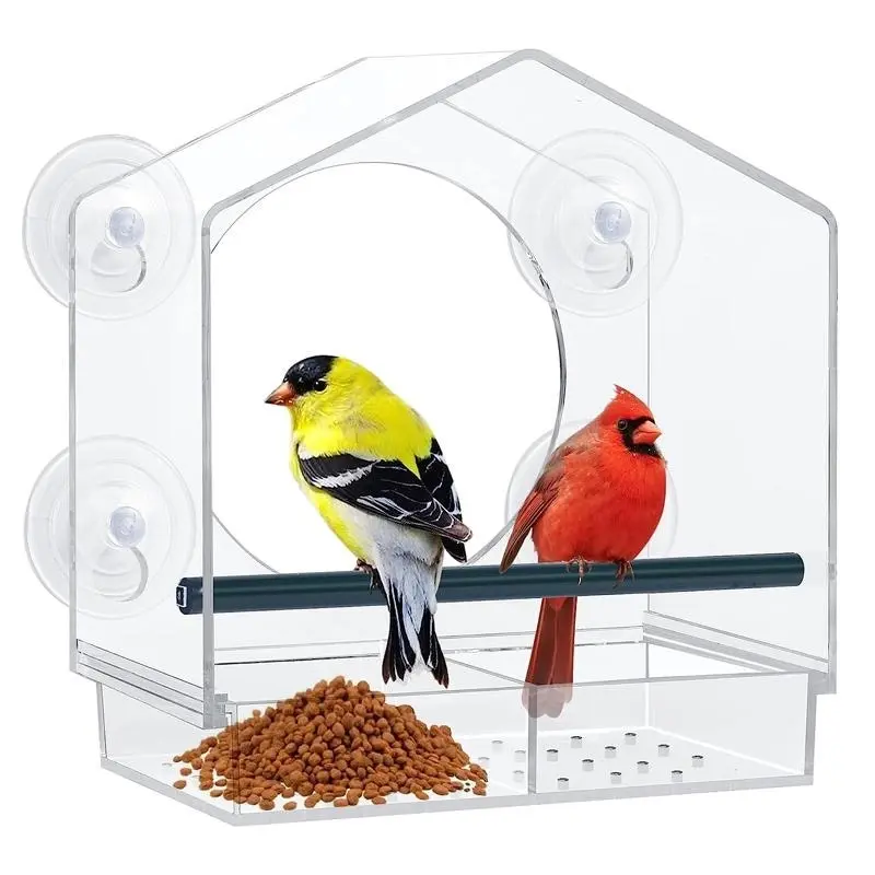 Large Window Bird Feeder Strong Suction Cups Superior Design Lifetime Guarantee