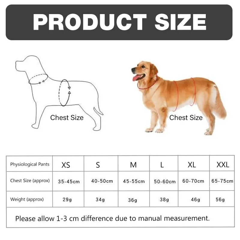 Washable Female Pet Dog Cat Nappy Diaper Physiological Pants Panties Underwear Red