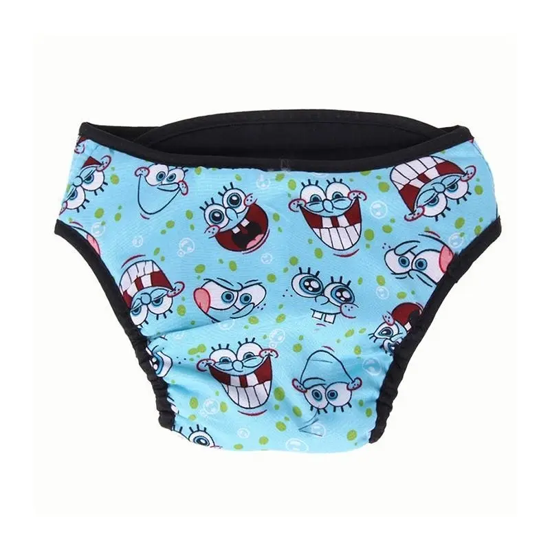 Washable Female Pet Dog Cat Nappy Diaper Physiological Pants Panties Underwear Blue