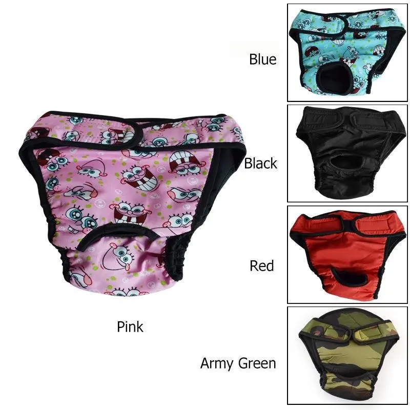 Washable Female Pet Dog Cat Nappy Diaper Physiological Pants Panties Underwear Camouflage