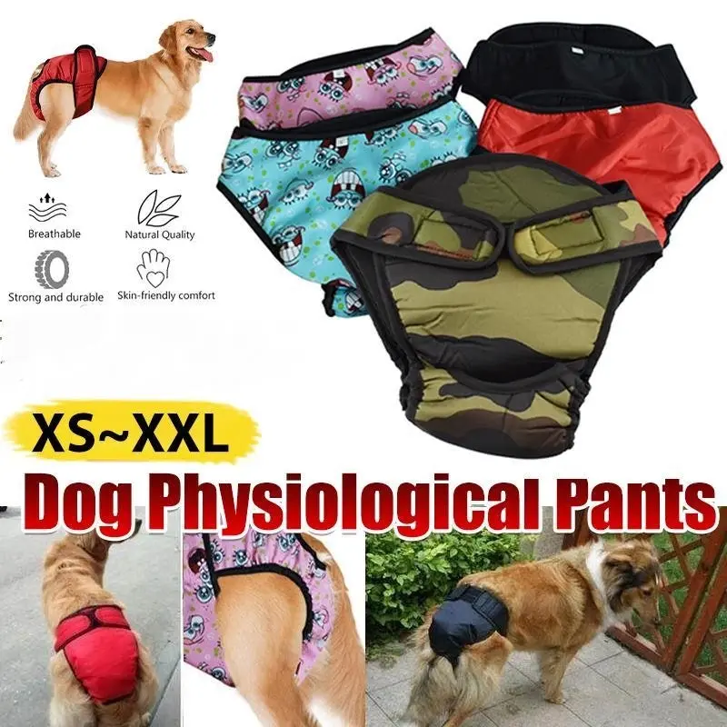 Washable Female Pet Dog Cat Nappy Diaper Physiological Pants Panties Underwear Black