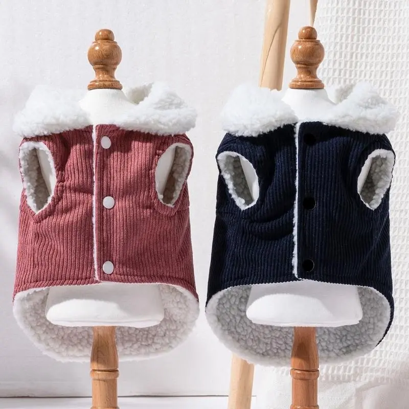 Pet Dog Clothes Jackets Warm Jumper Windproof Puppy Winter Coat Clothes Clothing Watermelon Red