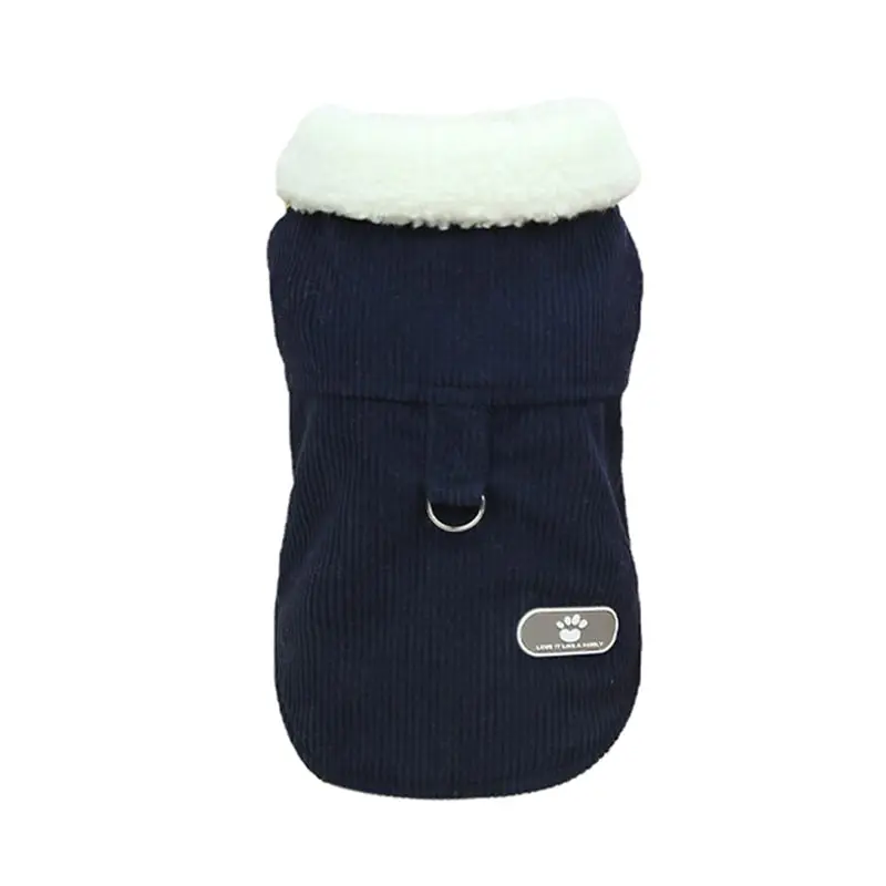 Pet Dog Clothes Jackets Warm Jumper Windproof Puppy Winter Coat Clothes Clothing Navy