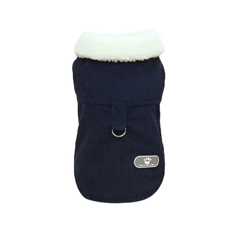 Pet Dog Clothes Jackets Warm Jumper Windproof Puppy Winter Coat Clothes Clothing Navy