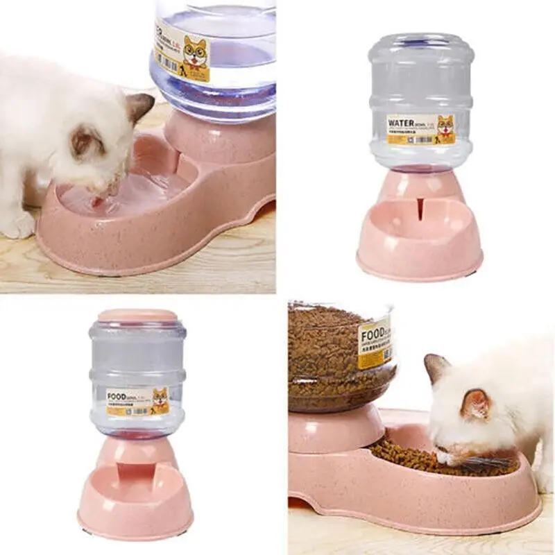 Automatic 3.8L Food Feeder Pet Dog Cat Puppy Dispenser Feeder Bowl Bottle