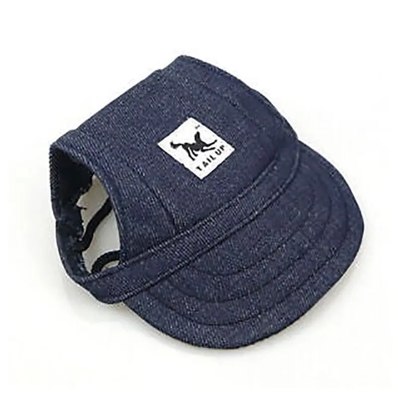 Dog Baseball Cap Outdoor Pet Sun Hat Summer Canvas Visor Puppy M Size