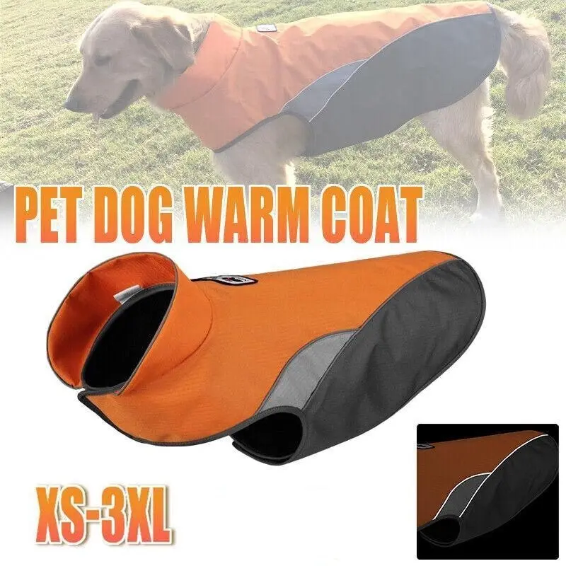 Green Pet Dog Warm Coat Fleece Jacket Reflective Waterproof Winter Clothes Puppy Vest