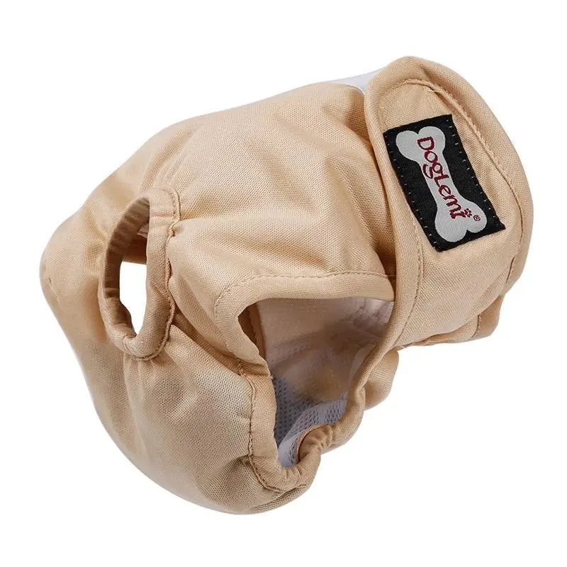 Female Dog Puppy Nappy Diapers Wrap Band Sanitary Pants Underpants XS-XL OZ Beige