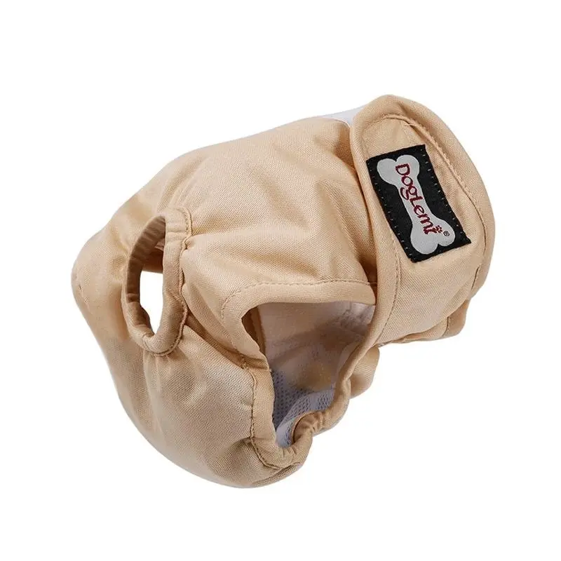 Female Dog Puppy Nappy Diapers Wrap Band Sanitary Pants Underpants XS-XL OZ Beige