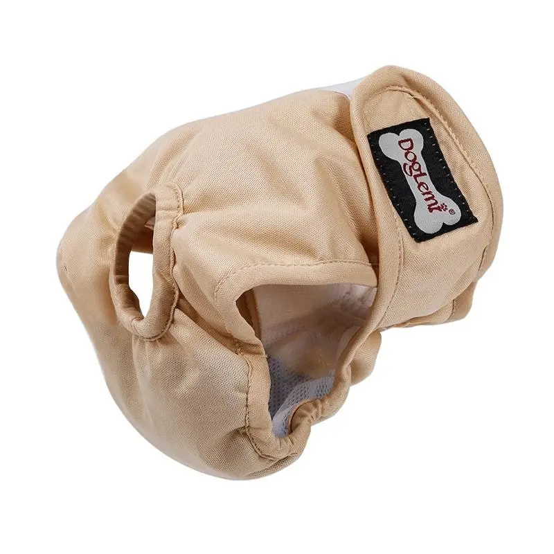 Female Dog Puppy Nappy Diapers Wrap Band Sanitary Pants Underpants XS-XL OZ Beige