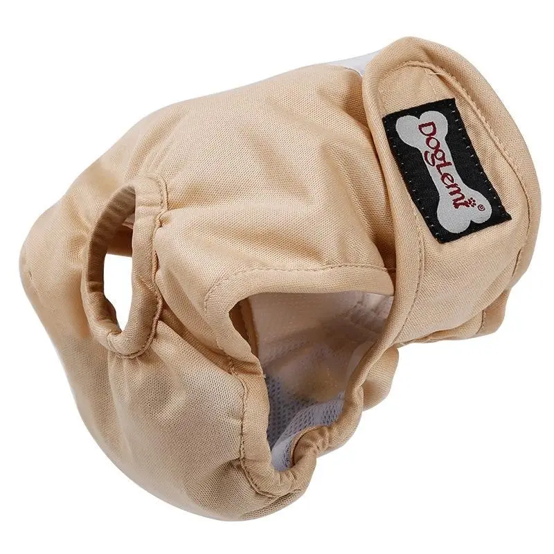 Female Dog Puppy Nappy Diapers Wrap Band Sanitary Pants Underpants XS-XL OZ Beige