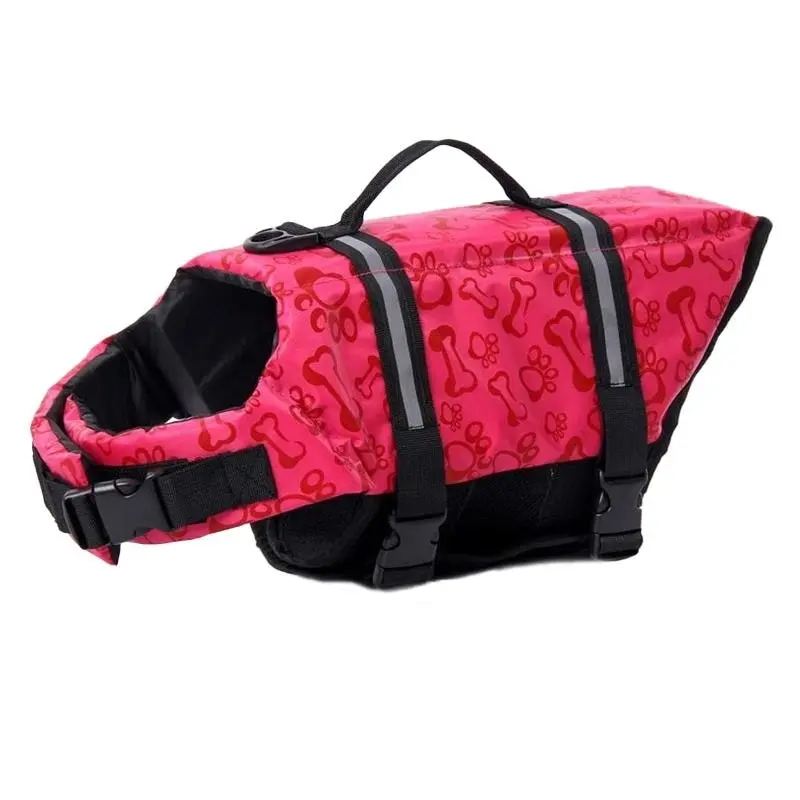 Dog Life Jacket Pet Safety Vest Swimming Boating Float Aid Buoyancy Lifesaver Red