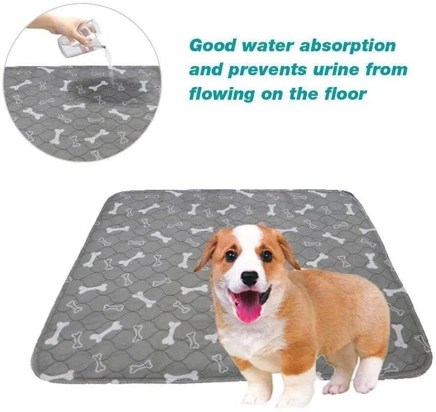 Orange Washable Pet Dog Cat Training Pee Pads Cushion Bed Absorbent Mat