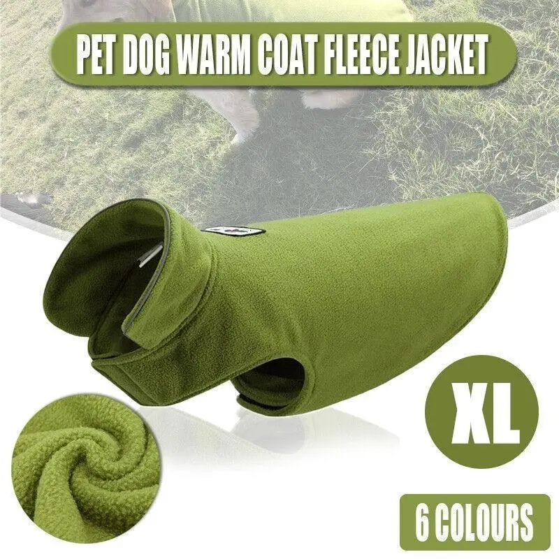 XL Size Pet Dog Warm Coat Fleece Jacket Jumper Sweater Winter Puppy Vest Outfit