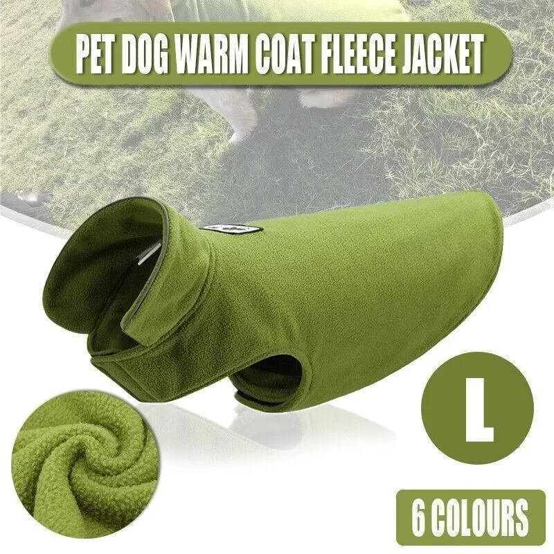 L Size Pet Dog Warm Coat Fleece Jacket Jumper Sweater Winter Puppy Vest Outfit