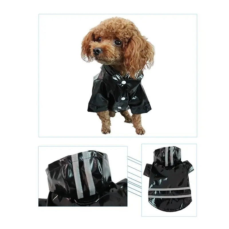 L Size Outdoor Hoodies Jacket Waterproof Pet Dog Clothes Puppy Raincoat Rain Coat