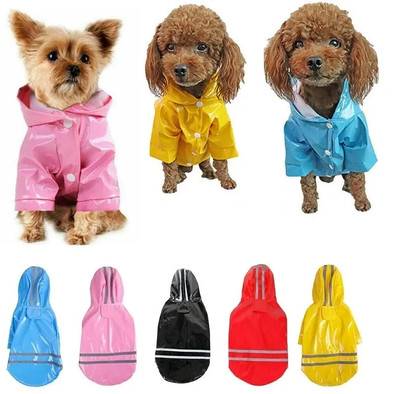 L Size Outdoor Hoodies Jacket Waterproof Pet Dog Clothes Puppy Raincoat Rain Coat