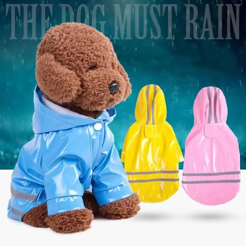 L Size Outdoor Hoodies Jacket Waterproof Pet Dog Clothes Puppy Raincoat Rain Coat