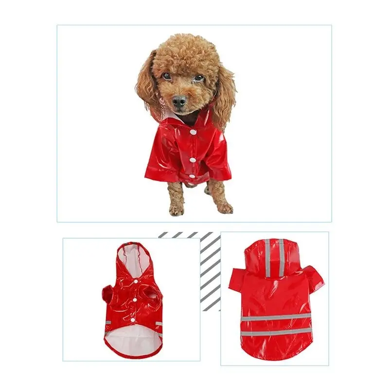 L Size Outdoor Hoodies Jacket Waterproof Pet Dog Clothes Puppy Raincoat Rain Coat