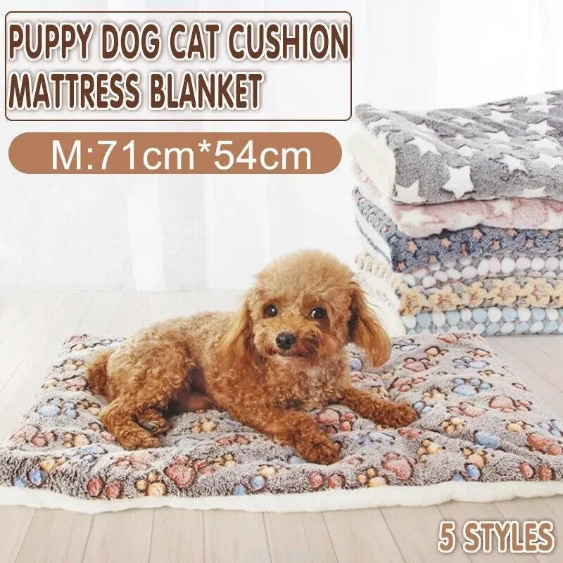 M Size Puppy Dog Cat Cushion Mattress Blanket Bed Soft Warm Pet Pad Winter Kennel House