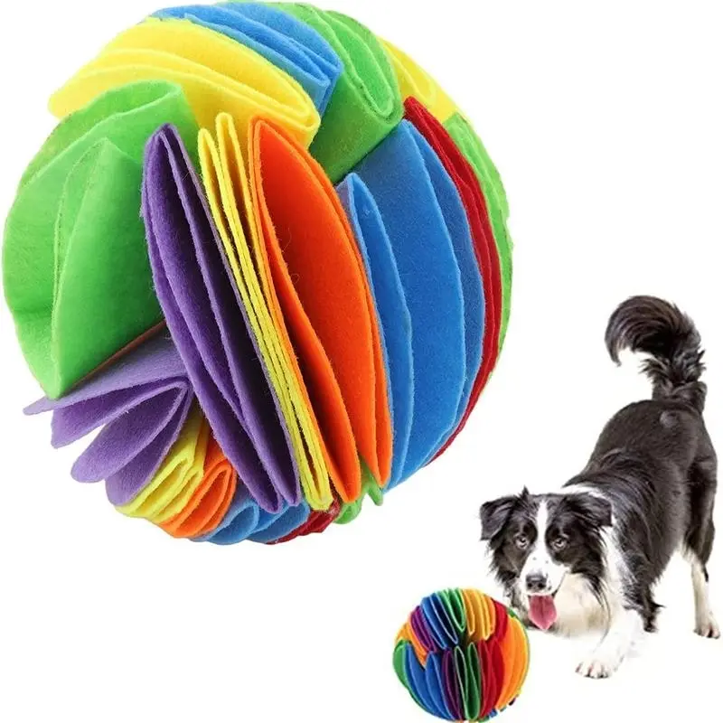 Snuffle ball Dog Puzzle Toys Increase IQ Slow Dispensing Feeder Pet Cat Trainiod S