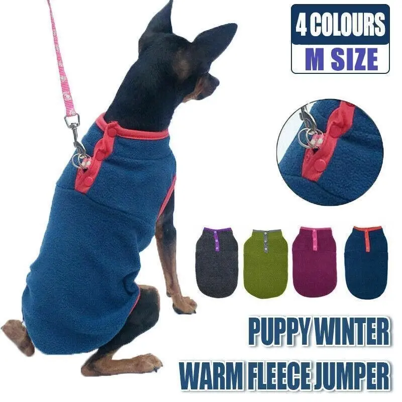 M Pet Dog Puppy Winter Warm Fleece Jumper Vest Coat Jacket Apparel Clothes Outdoor